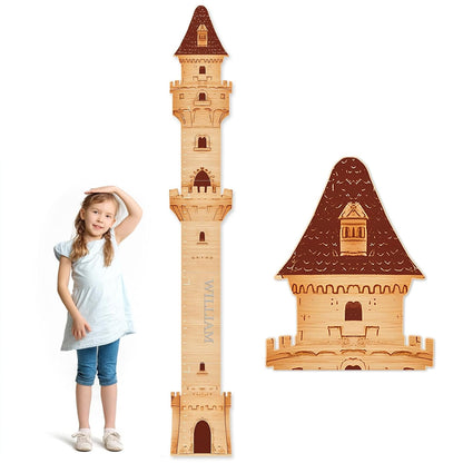 Personalized Name Growth Chart, Castle Height Chart, Customized Name Measuring Board for Kids Height, Kids Growth Measurement Decorative Wall Sticker, Nursery Growth Chart Ruler