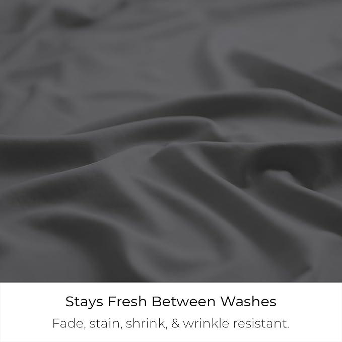Mellanni Bed Skirt Twin Size - Bed Skirting - 15-Inch Tailored Drop Pleated Dust Ruffle - Hotel Luxury Bedding - Wrinkle, Fade, Stain Resistant - 1 Bedskirt (Twin, Gray)