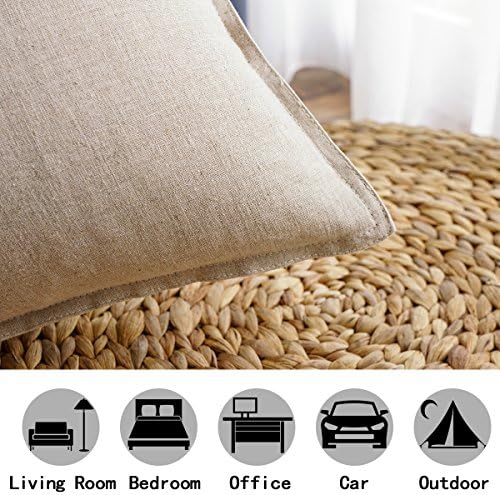 Jeanerlor 12"x20" Cotton Linen Decorative Lumber Throw Pillow Case Cushion - Image 2