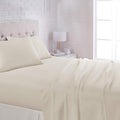 Amazon Basics Lightweight Super Soft, Breathable Easy Care Microfiber 4 Piece Bed Sheet Set with 14-Inch Deep Pockets, Queen, Beige, Solid