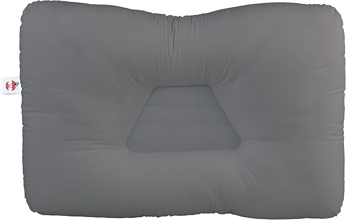 Core Products Tri-Core Cervical Support Pillow – Firm Orthopedic Neck Pillow for Pain Relief, Great Gift for Back and Side Sleepers – Ergonomic Contour Pillow – Assembled in USA, Full Size, Gray