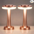 VIHOSE Cordless Table Lamps LED Portable Rechargeable Table Lamp with Touch Sensor 3 Color Dimming up to 15 Hours Battery Desk Light for Restaurant Nursery Living Room(Rose Gold,8 Pcs)