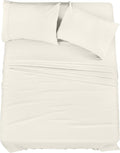 Utopia Bedding King Sheet Set – 4 Piece Bed Sheets for King Size Bed, Soft and Breathable Microfiber, Includes 1 Fitted Sheet, 1 Flat Sheet and 2 Pillowcases (Ivory)