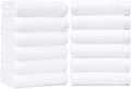 Amazon Basics Soft and Thick Cotton Hand Towels, 16 x 26 in, White, 12-Pack