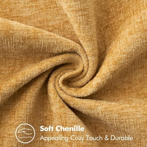 MIULEE Decorative Couch Throw Pillow Covers 18x18 Inch Gold 2 Pack - Image 3