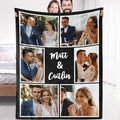 Sherpa Fleece Custom Photo Blanket - Soft, Warm, Fuzzy - Personalized Couples Gifts for Boyfriend, Girlfriend - Customized Picture Blanket for Birthday, Christmas