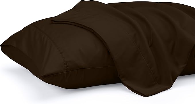 Pillow Covers by Utopia Bedding - King Size 2-Pack – Soft Brushed Microfiber – Perfect for Hospitals, Hotels, Guest Rooms – Oeko-TEX Certified, 20x40 Inches (Brown)