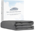 sunflower Full Size Steel Gray Comforter Lightweight Down Alternative Filling 100% Cotton Shell Bedding Full Comforter Blanket for Hot Sleepers with Corner Tabs Soft Breathable Machine Washable