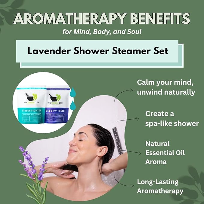 Aromatherapy Shower Steamer Gift Set - Christmas Gift - Adult Stocking Stuffer - USA Made - Shower Bomb Tablets Made with Soothing Natural Essential Oils - Relaxation Gift for Women and Men