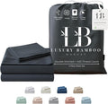 Split King Size Sheet Set | 2 Fitted Sheets for Sleep Number & Adjustable Beds | Organically Grown | Ultra Soft & Cooling |100% Viscose | 17" Deep Pocket [Charcoal Grey]