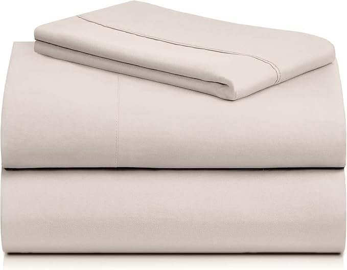 LuxClub 3 PC Twin Sheet Set, Deep Pockets Wrinkle Free Cooling Bed Sheets Hotel Bedding for Women, Men, Kids & Teens, Includes 1 Fitted Sheet, 1 Flat Sheet and 1 Pillowcase-Silky Soft Linen