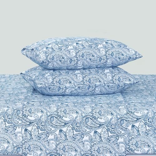 Feather & Stitch 100% Cotton Sateen 500 TC Queen Size Bed Sheet Set - Image 4