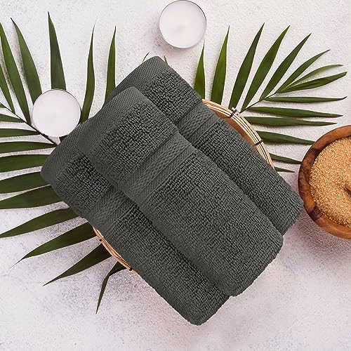 Towel and Linen Mart 100% Cotton - Wash Cloth Set - Pack of 4, Quick Dry, Luxurious, Highly Absorbent and Soft Feel Premium Spa & Hotel Perfect for Daily Use (12 X 12 Grey) - Image 6
