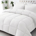 JOLLYVOGUE Full Comforter Set, Ultra-Soft Bed in a Bag Full Size 7 Pieces, Oeko-TEX Certified Bedding Set with Down Alternative Comforter, Sheets, Pillowcases & Shams, White
