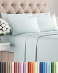 King 6 Piece Sheet Set - Cooling, Comfy & Breathable - Hotel Luxury Bedding, Includes Fitted Sheet for Women, Men, Kids and Teens - 1 Flat, 1 Fitted Sheet, 4 Pillowcases with Deep Pockets - Ice Blue