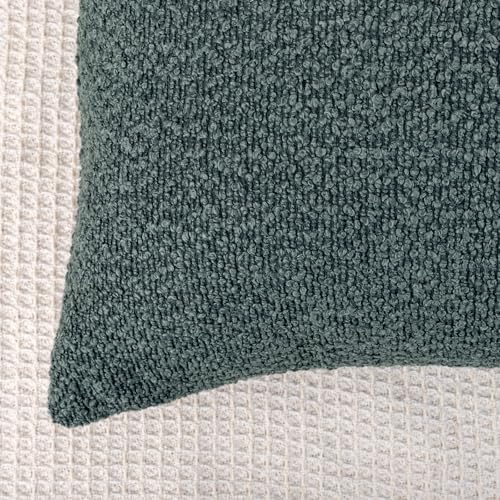 JoraLion 20x54 inch Neutral Boucle Body Pillow Cover, Dusty Blue Long Pillow - Image 4