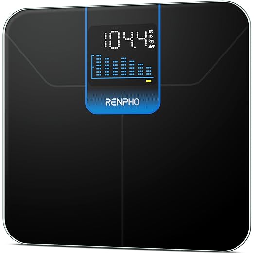 RENPHO Weight Scale with 7-Day Weight Trend, Digital Bathroom Scale for Body Weight with Large LED Display, High-Accurate Weighing Scale with Sturdy and Durable Base, 11.02", 400lbs, Core 1X