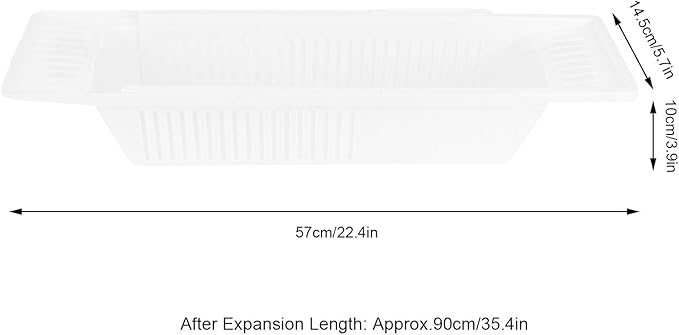 Expandable Bath Tray, Bath Shelf Tray Bathtub Bathroom Organizer Storage Tub Shelf Bathroom Accessories for Candle Towel Book Phone ﻿
