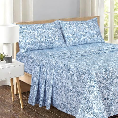 Feather & Stitch 100% Cotton Sateen 500 TC Full Size Bed Sheet Set - Image 2