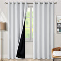 BGment Greyish White 100% Blackout Curtains for Living Room 84 Inch Length 2 Panels, Thermal Insulated Full Light Blocking Energy Save Window Drapes for Nursery Bedroom Darkening, 60 Inch Wide Each
