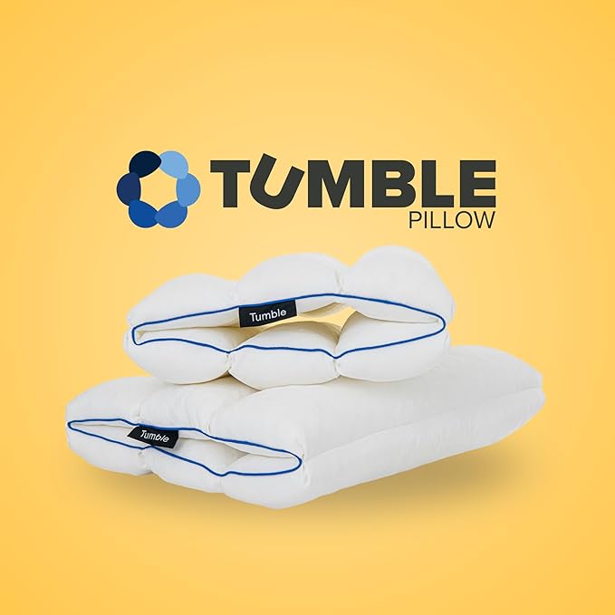 TUMBLE 6-Chamber Adjustable Bed Pillow & Pillowcase | Back, Side & Stomach Sleepers | Cooling Cover | Memory Foam & Gel Fiber Fill | Customize Your Comfort | CertiPUR/Oeko-Tex | Standard Queen 2 Pack