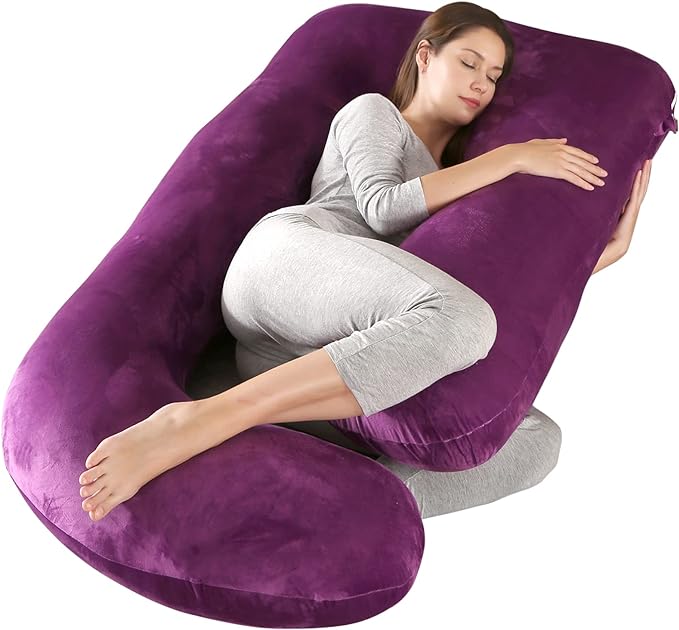BATTOP Pregnancy Pillows for Sleeping,Full Body Pillow for Pregnancy Women with Removable Cover,Support for Back,HIPS,Legs,Belly,Must Have Maternity Pillow