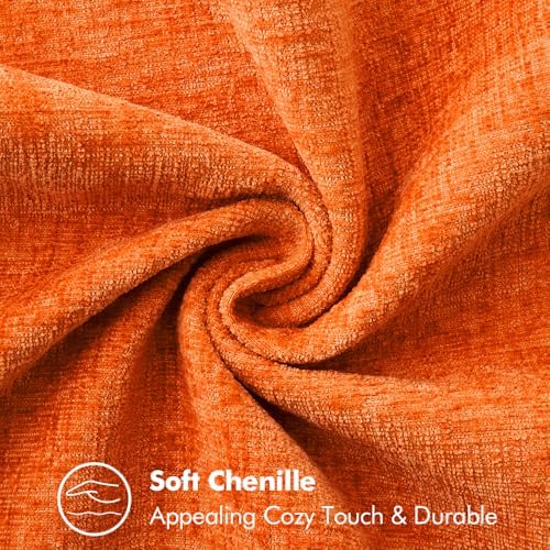 MIULEE Fall Decorative Couch Throw Pillow Covers 18x18 Inch Bright Orange - Image 3