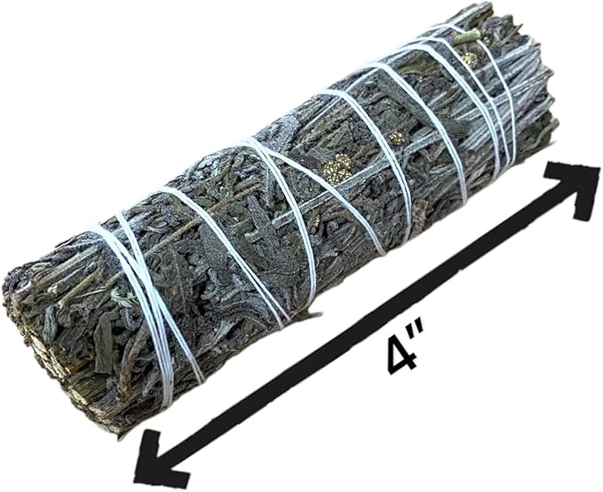 NessaStores 5 Dried Lavender Smudge Sticks, 4 Inch Hand Tied, All Natural, Ethically Sourced for Home Cleansing, Stress Relief, & Clearing Negative Energy. JC-144
