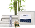 Therapedic 1000TC Queen 6-Piece Sheet Set - 100% Organic Rayon Dervied from Bamboo Blend with Cooling Fiber, Ideal for Hot Sleepers - 16" Deep Pocket Fitted Sheet, Bonus Pillowcases - Ivory