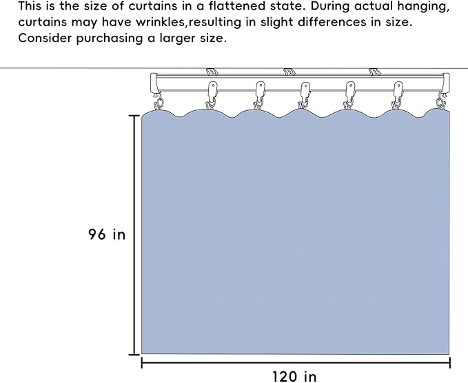 Room Divider Curtains Total Blackout Privacy Curtain Panel Room Thermal Insulated Noise Reduction Curtains for Bedroom Window Living Room Ceiling Track Curtain W 10 ft × H 8 ft Black