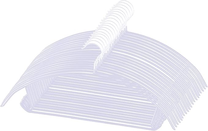 Gold Hangers 20 Pack - Heavyduty Non Slip Slimline Suit Jacket T Shirt Hangers - Space Saving (White)