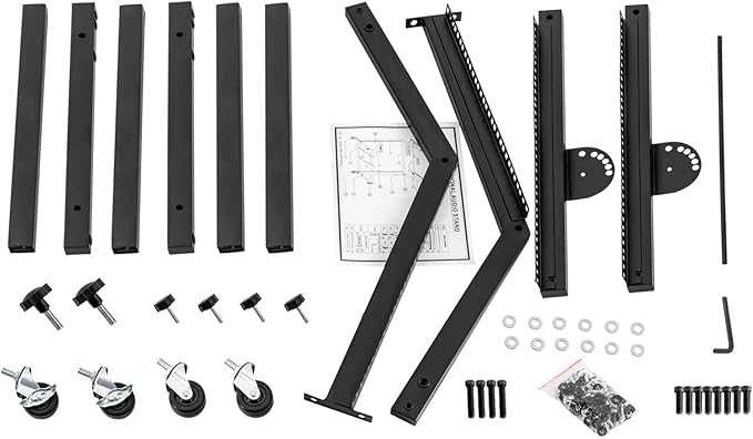 9U Professional DJ Stand Rack Mount DJ Mixer Stand Adjustable Stage Cart w/Wheel for Music Party Show Music Studios Performance Stages Concert Venues