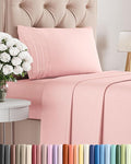 Twin XL Size 3 Piece Sheet Set - Comfy Breathable & Cooling Bed Sheets Set - Hotel Luxury Bedding for Women, Men, Kids, Teens, Boys & Girls - Deep Pockets, Soft, Wrinkle Free - Oeko-Tex - Baby Pink