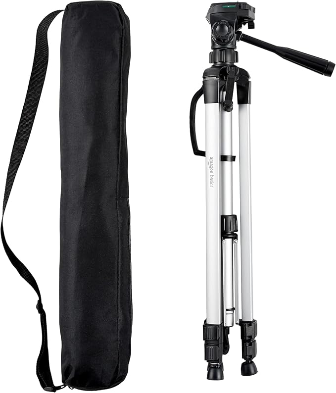 Amazon Basics 60 inch Lightweight Tripod with Bag, Black
