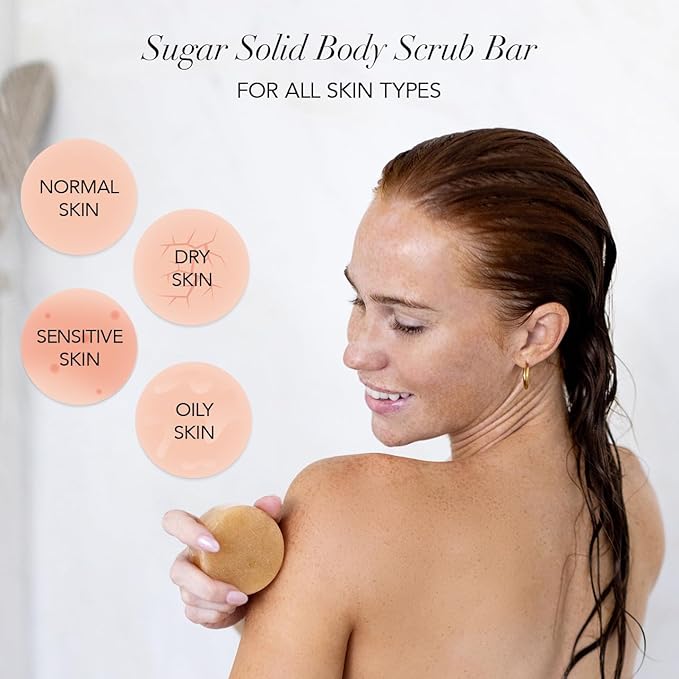 Kitsch Dry Brushing Body Brush & Exfoliating Sugar Body Scrub Bar with Discount