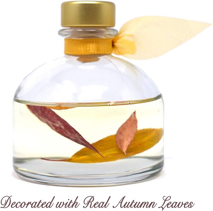 LOVSPA Reed Diffuser Set, Spiced Caramel Vanilla Scented Oil Diffuser with Sticks, Home Fragrance Accessories for Bathroom Shelf Decor, Aroma Diffusers for Home or Office Fall Decor, USA Made