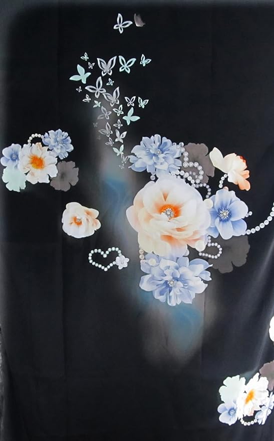 Ledamon Women's Kimono Long Robe - Classic Floral Bathrobe Nightgown