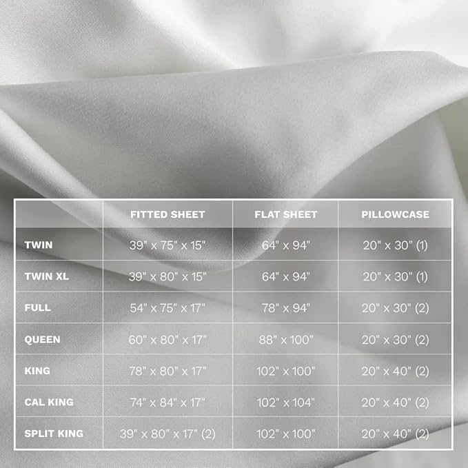 LUXOME Luxury Sheet Set | 100% Rayon (Viscose) from Bamboo | Twin Size - White | Deep Pockets | 3-Piece Set (Fitted, Flat, Pillowcase)