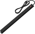 12 Outlet Long Power Strip Surge Protector with 2100 Joules, 6FT Power Cord, Wide Spaced Outlet Power Bar, Overload Protection Switch, Industrial Heavy Duty for Work Bench, Shop, Garage (Black)…