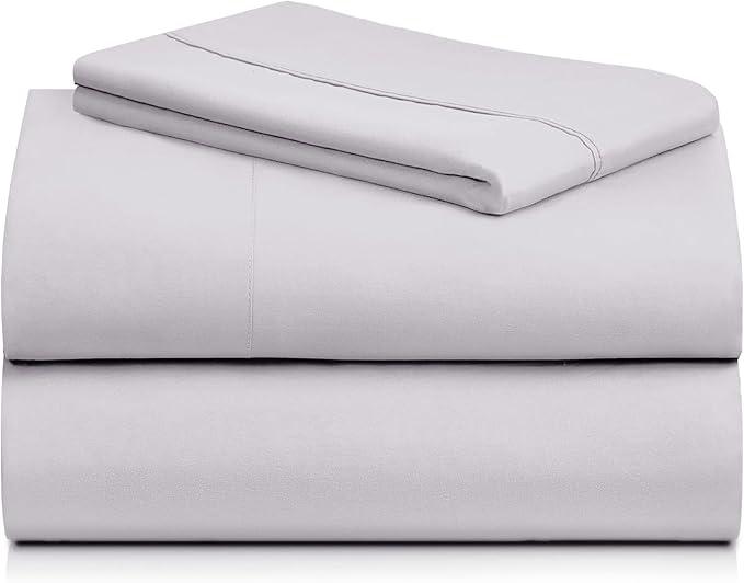 LuxClub 3 PC Twin Sheet Set, Deep Pockets Wrinkle Free Cooling Bed Sheets Hotel Bedding for Women, Men, Kids & Teens, Includes 1 Fitted Sheet, 1 Flat Sheet and 1 Pillowcase-Silky Soft Dove Gray