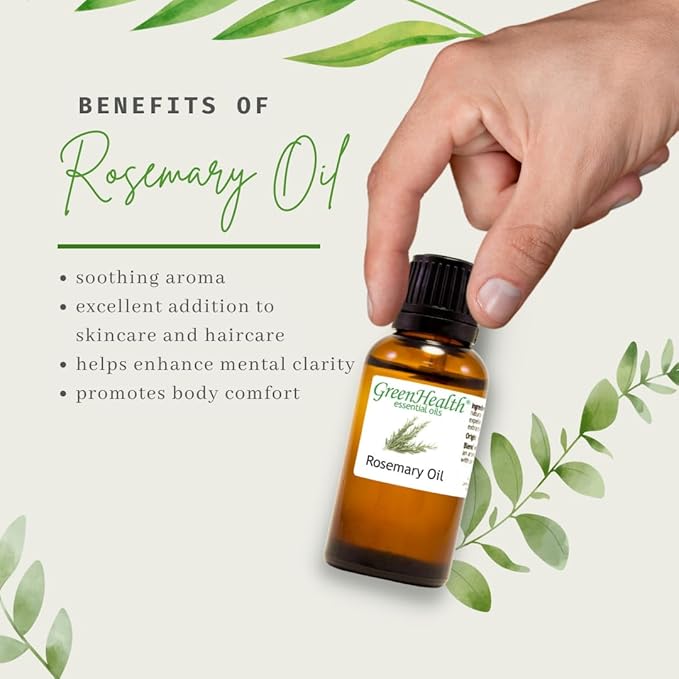 Rosemary Essential Oil - 1 Gallon - Plastic Jug - 100% Pure & Uncut - GreenHealth