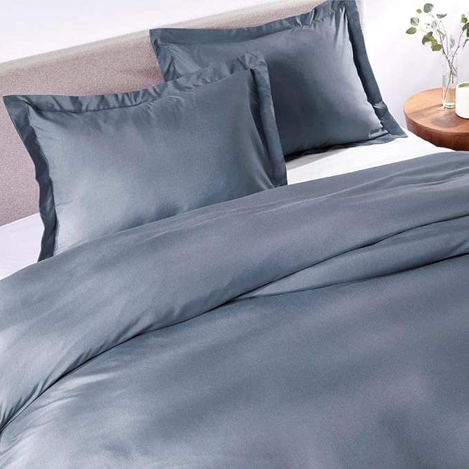 PeachSkinSheets 1500tc Level of Softness Soft Cooling Duvet Cover Set Queen/Full Size - French Blue