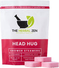 Head Hug Shower Steamers Aromatherapy for Relief - Christmas Gift - Adult Stocking Stuffer - USA Made - Peppermint & Rosemary Shower Bomb Tablets - Soothing Natural Essential Oils (10 Pack)