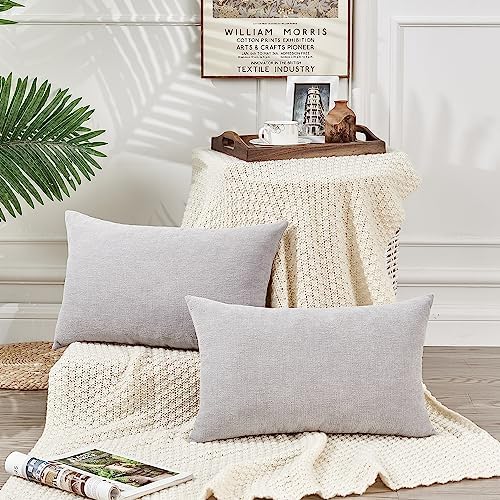 GAWAMAY Lumbar Support Pillow Decorative Throw Pillow Covers 12"x20" Inch Set - Image 2