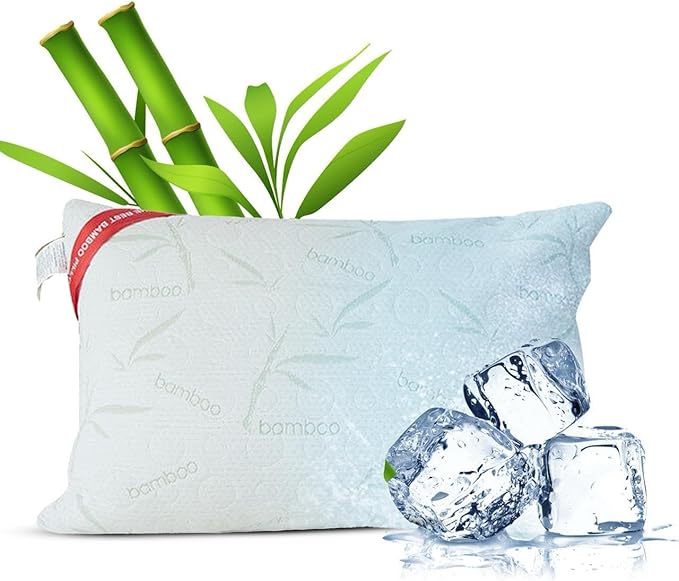 Sacred Thread Memory Foam Pillow, Adjustable Firmness, Soft, Aloe Infused - Cooling Bed Pillows for Sleeping - Back, Stomach, Side Sleeper - Rayon Cover, Machine Washable