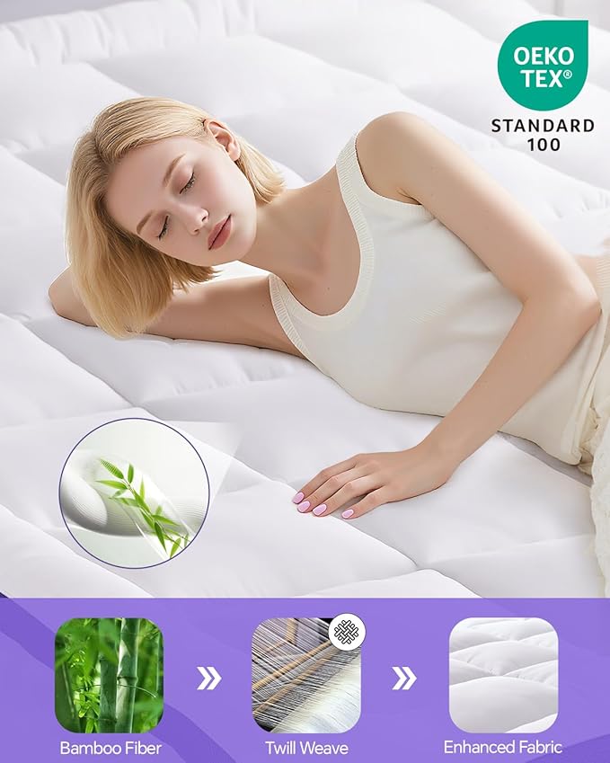 Dual Layer Memory Foam Twin XL Mattress Topper - 2 Inch Gel Egg Crate Foam and 2 Inch Cooling Pillow Top Cover Rayon, Twin Extra Long College Dorm Support