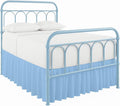 Cottingon Bed Skirt Queen 12" Drop with Split Corners, 100% Microfiber Soft and Stylish, Dust Ruffle with Platform, Light Blue