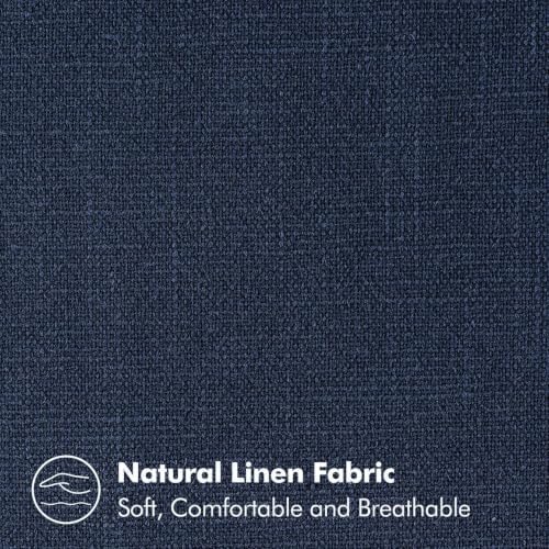MIULEE Decorative Linen Pillow Covers 20x20 Inch Navy Blue - Image 2