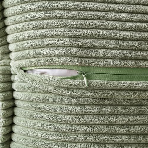 MIULEE Decorative Euro Sham Throw Pillow Covers 24x24 Light Olive Green - Image 7