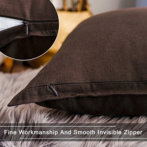 Jeanerlor Solid Cotton Linen Decoration Toss Throw Pillow Sham Cushion Case - Image 3